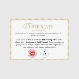 Anushka Jain Jewellery 925 Sterling Silver Gold Plated Cubic Zirconia Studded Finger Ring image 2