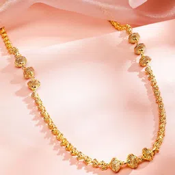 Rubans 22K Gold-Plated Handcrafted Long Necklace with Intricate Beaded Detailing image 4