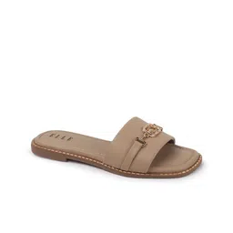 ELLE Women Embellished Party Slip-On Open Toe Flats with Buckles image 2