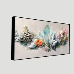 DEKORSTATION Multicoloured 1 Piece Canvas Floral and Botanical Wall Paintings image 3