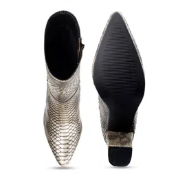 Bxxy Women Animal Skin Printed High-Top Block Pumps with Buckles image 3