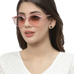 YourSpex Women Pink Lens & Pink Oval Sunglass with UV Protected Lens image 2
