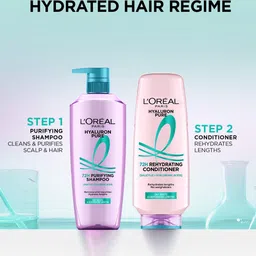 LOreal Paris Hyaluron Pure 72H Purifying Shampoo for Oily Scalp - Dry Hair - 620ml image 3