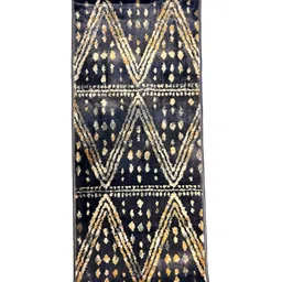 Sapana Carpet-Mats Navy Blue & Beige Abstract Printed Floor Runner image 2