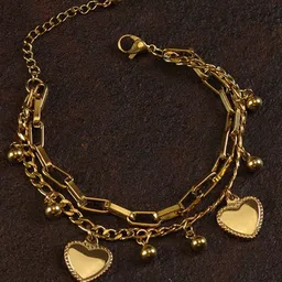 Aiza 18KT Gold Plated Capturing Hearts Loose Bracelet-picture-26
