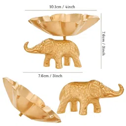 TIED RIBBONS Set of 2 Gold-Toned Candle Holder image 5