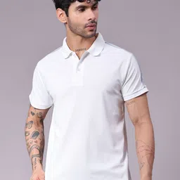 V-Mart Men Solid Polo Collar T-shirt-picture-47