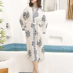 HotGown Printed Cotton Bath Robe-picture-38