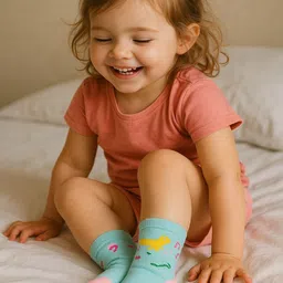 Cortica Kids Pack Of 6 Multi Colored Cotton Lycra Socks image 3