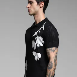 Jack & Jones Men Floral Polo Collar Pockets T-shirt image 2
