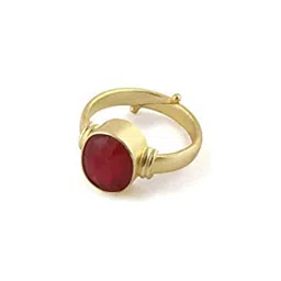 RAVIOUR LIFESTYLE Gold-Plated & Red Copper Pearls Finger Ring-image-39