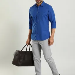 Indian Terrain Men Chiseled Skinny Fit Opaque Casual Shirt-picture-10