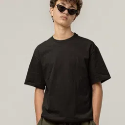 The Stanch Men Solid Round Neck Cotton Relaxed Fit T-shirt-picture-23