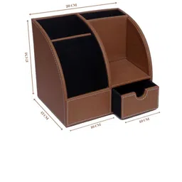 jabrix Tan Set of 1 Regular Desk Organiser Organisers image 4