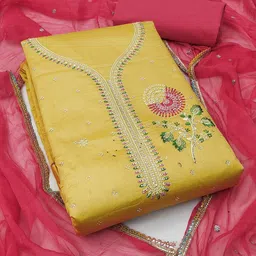 Rangtulika Ethnics Embroidered Unstitched Dress Material-picture-47