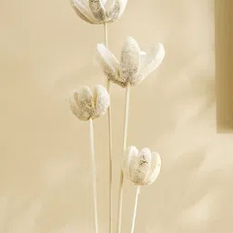 Home Centre White Nest Set of 4 Artificial Flower Pieces-image-95