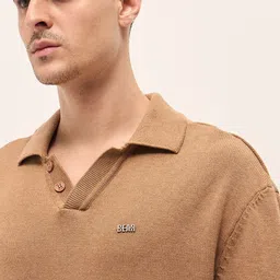 THE BEAR HOUSE Men Shirt Collar Cotton Casual Sweatshirt image 4