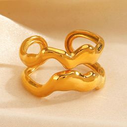 LULU & SKY Gold-Plated Adjustable Finger Ring-picture-11
