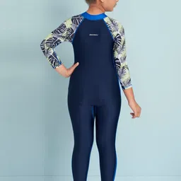 Muhuratam Girls Printed Round Neck Legsuit With Goggle image 2