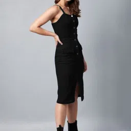 Tripursundari Fashion Women Shoulder Straps Bodycon Dress image 2