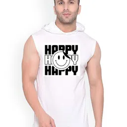 FABSTIEVE Typography Printed Hooded Neck Sleeveless Cotton Gym Vest-picture-38