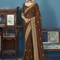 Mitera Bagh Zari Poly Chiffon Saree-picture-24