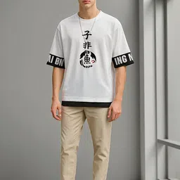 AUTNA Men Typography Printed T-shirt image 2