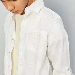 max Boys Opaque Striped Casual Shirt image 1
