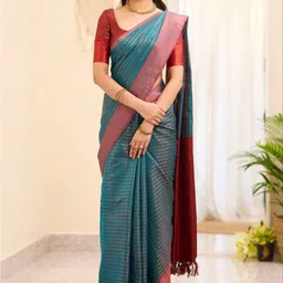 Areca Designer Floral Zari Pure Silk Banarasi Saree-picture-37