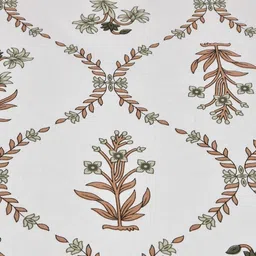 INDHOME LIFE White & Brown Printed 220 TC Cotton King Bedsheet Set 2.28 m x 2.74 m image 4