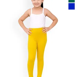 BAESD Girls Pack Of 3 Mid Rise Churidar Length Leggings-picture-14
