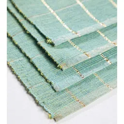 FREEDOM TREE Green & White 4 Pieces Checked Cotton Table Placemats image 2