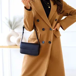 JC Mode Notched Lapel Longline Overcoat image 3