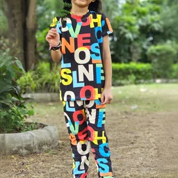 Nakshatra Unisex Kids Printed T-shirt with Trousers-picture-21