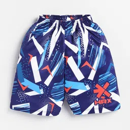 HRX by Hrithik Roshan Boys U-17 Rapid-Dry Printed T-shirt with Shorts image 2