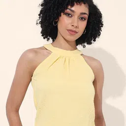 Freehand by The Indian Garage Co Meringue Women Halter Neck Tank Top-picture-39