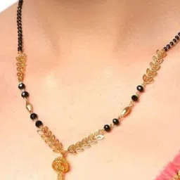 Anouk Gold-Plated Artificial Stones and Beads Mangalsutra image 2