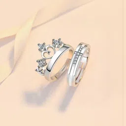 Teeragaj Set Of 2 Stone-Studded Adjustable Finger Ring-image-44