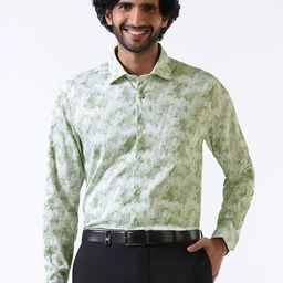 Blackberrys Men India Slim Fit Floral Printed Spread Collar Cotton Formal Shirt-picture-40
