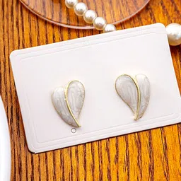 FIMBUL Heart Shaped Studs Earrings-picture-12