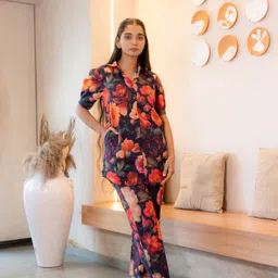 GULABOSITABO Floral Printed Shirt Collar Short Sleeves Pure Cotton Shirt image 3