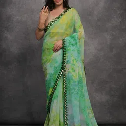 LeeliPeeri Designer Tie and Dye Mirror Work Saree-picture-13