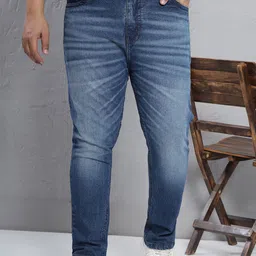 John Pride Men Plus Size Regular Fit Mid-Rise Light Fade Stretchable Jeans-picture-18