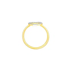 GIVA 14KT BIS Hall Mark Gold Delicate Heart Diamond Ring 1.25 gm image 2
