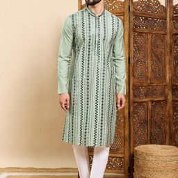 House of Pataudi Embroidered Straight Kurtas-picture-36