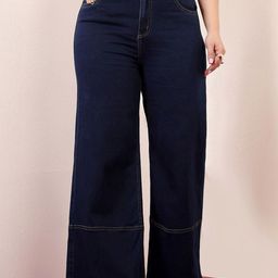 Miss Chase A+ Women Wide Leg High-Rise Stretchable Jeans-picture-21