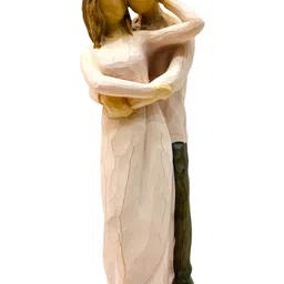 AUGEN Cream-Coloured And Brown Standing Couple Figurine Showpiece-picture-20