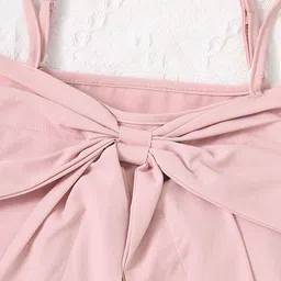 INCLUD Girls Self Design Shoulder Straps Top With Skirt image 4