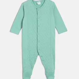 MINI KLUB Boys Checked Round Neck Full Sleeves Cotton Sleepsuit-picture-20