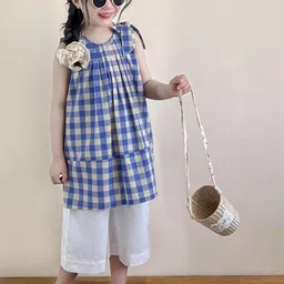 LULU & SKY Girls High-Rise Culottes Trousers image 4